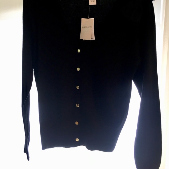 Carmen Marc Valvo Bow tie Sweater NWT - Picture 2 of 3